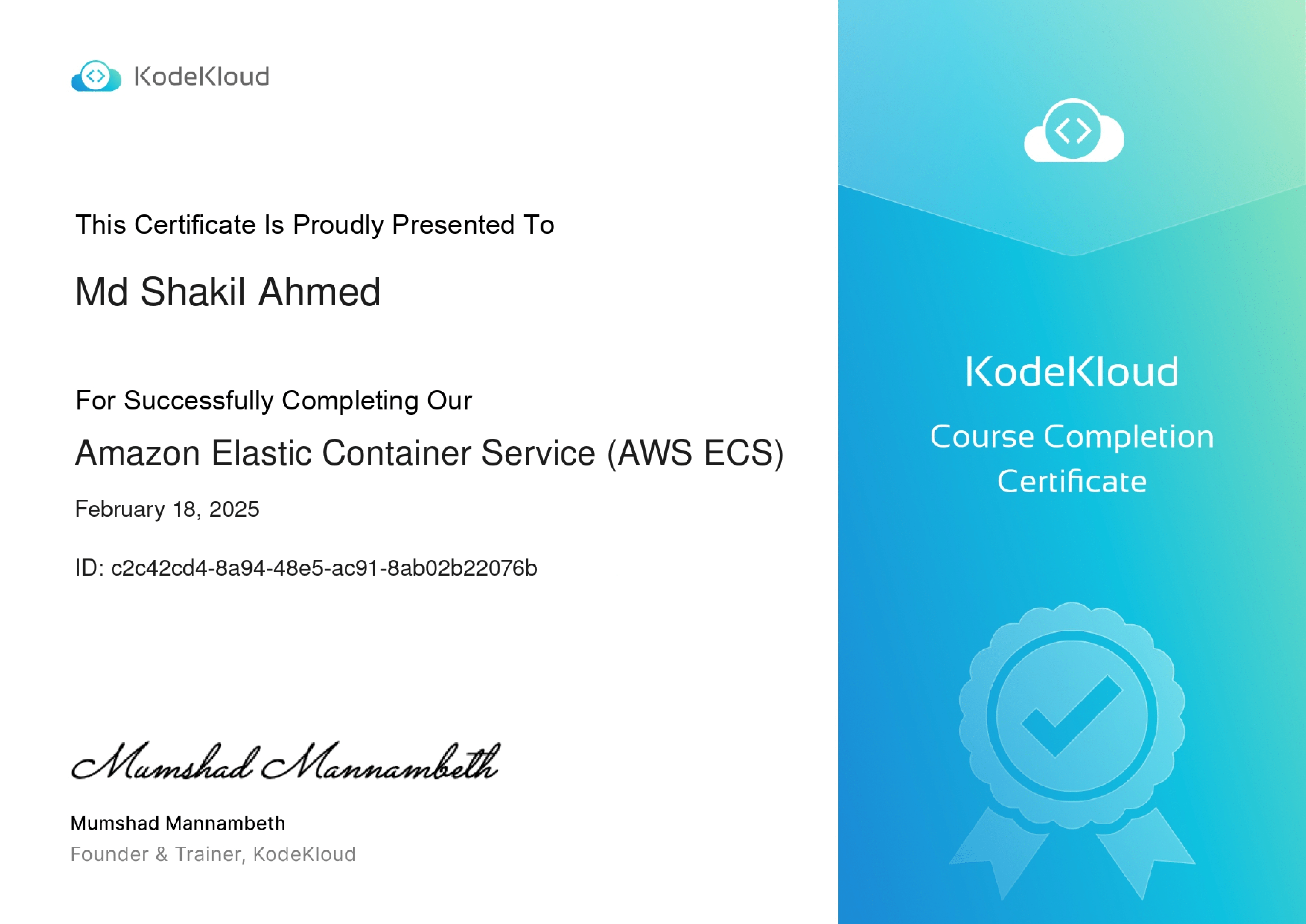 AWS Certificate